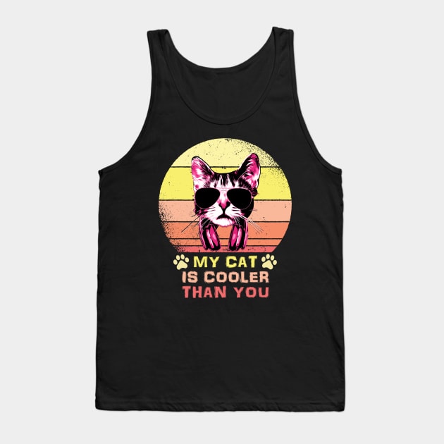 Mt Cat Is Cooler Than You Color Tank Top by Nerd_art